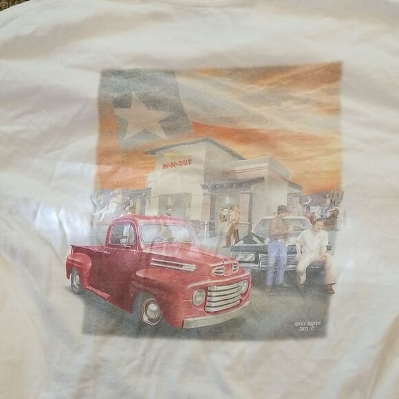 In & Out BURGER TEXAS WHITE T SHIRT! EXCELLENT CONDITION NO STAINS,  RIPS TEARS! - Picture 8 of 12